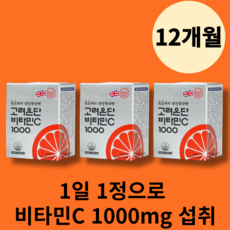 고려은단 비타민C 1000 4개월분 알약 피로 회복에 좋은 고함량 약국 비타민 건강기능식품, 3박스