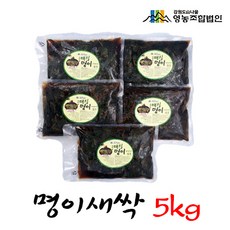 강원도산나물영농조합법인 새콤달콤 명이장아찌 용량별 모음, 명이새싹장아찌 5kg, 1개