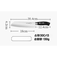 코람 나키리칼 주방칼 셰프 키리츠케사시미 일식, 1개