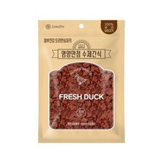 훈련 칭찬보상용 강아지 저칼로리 오리 져키간식 영양간식 트릿 퍼피, 500g, 1개