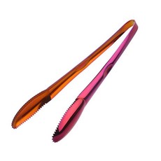 고기 집게 빵 클립 골드 식기 다기능 아이스 샐러드 음식 서버 바베큐 그릴 파티, 9. Rainbow no.3-1 Pc, 1개