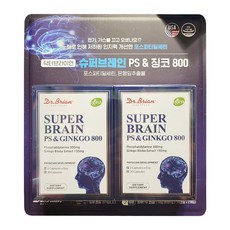 닥터브라이언 슈퍼브레인 PS 징코800 30캡슐 x 2입, 60정, 4개