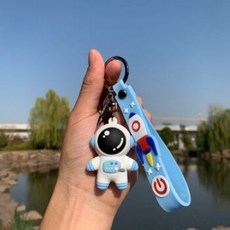 LUCALY 신상품 커플 가방 펜던트 우주인 커플 열쇠고리 만화 창조적 인 성격 가방 가방 펜던트 우주 비행, 단일상품
