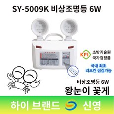 신영 비상조명등 SY-5009K 6W 일반형+리모컨점검기능 /소방 왕눈이 쌍구 도매업체