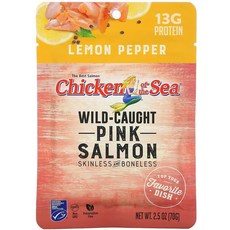 Chicken of the Sea 키친오브더씨 레몬페퍼 핑크 살몬 70g 4팩, 4개