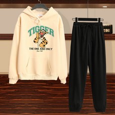 코코위드 빅사이즈투피스 두터운 융털 핫한 키큰여자맨투맨 와이드 루즈핏 겨울 가을 여성의류 뚱뚱한 날씬해 보이는