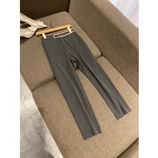 여자정장바지 VANLU/코르셋 정교한 재단 대비색상 트임 하이웨스트스커트 통돌이 연기파이프 레저 양복바지