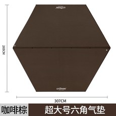 아웃도어 육각 자동 충전 야외 캠핑 에어베드 텐트 매트 와이드 와이드 방습 매트 텐트 에어베드, 커피브라운-오버사이즈 육각쿠션 3cm