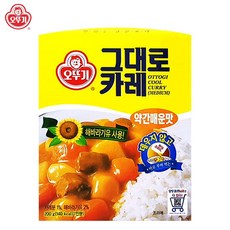 오뚜기 그대로카레 약간매운맛 200gx12개/간편카레, 200g, 12개