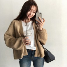코스토프 여유로운 핏 캐주얼 데일리 도톰 니트 가디건