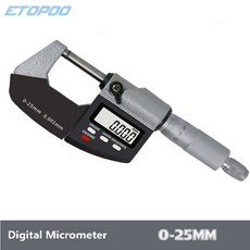 0.001mm 디지털 외부 마이크로 미터 0-25mm 25-50mm 75-100mm 전자 캘리퍼스 게이지 카바이드, [09] digital B 0-25, 1개
