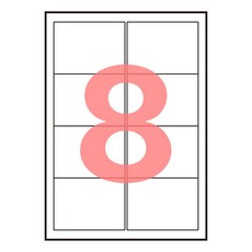 폼택 호환용 물류관리용 주소용 라벨지 LS-3102, 100매, 8칸 100매, 8칸