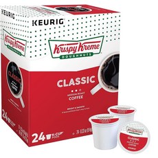 크리스피 크림 클래식 1인용 큐리그 K컵 캡슐 미디엄 로스트 커피 24개입, 24 Count (Pack of 1)_Classic, 1개