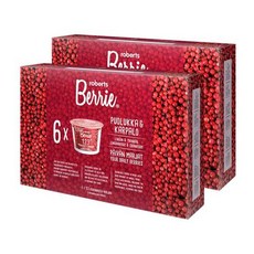 [로버츠베리에] 야생링곤베리&크랜베리 100ml 6컵 x 2개, 12개, 12개