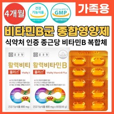 고함량 고농축 비타민B군 컴플렉스 종합 비타민 B1 B2 B6 B12 나이아신 엽산 판토텐산 비오틴 비타민비군 청소년 수험생 직장인 주부 여성 식약처 인증