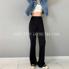 부산금정상점 부츠컷 블랙 세미 플레어 정장바지 스트레이트핏 일자 드롭 감각 맥시 슬릿 봄 여름 여성의류