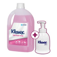 크리넥스 소프트 폼 솝 1.95L 거품비누 손세정제 + 전용용기 증정, 크리넥스 소프트 폼 솝 1.95L+증정★