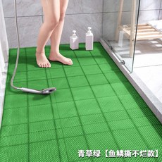 CNTCSM 목욕 미끄럼 방지 매트 욕실 풀커버 화장실 목욕 샤워실 화장실 가정용 매트 플라스틱 카펫 매트, 60×90, 청초록[비늘 찢어지지 않는 것]