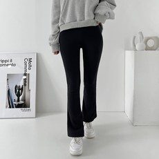 데일트 키작녀 밴딩 기모 부츠컷 슬랙스 팬츠