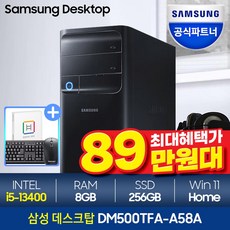 삼성데스크탑 DM500TFA-A58A 최신 13세대 인텔i5 인강용 사무용 삼성컴퓨터, 1.램 8GB+SSD 256GB
