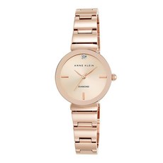 Anne Klein 여성용 팔찌 손목시계 다이아몬드 장식 로즈골드톤 (AK/2434RGRG)