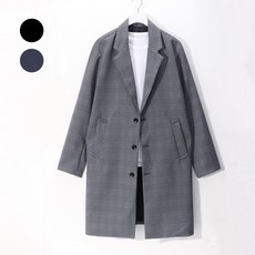 남자체크롱코트