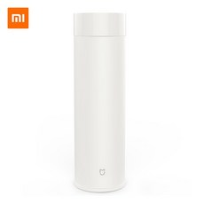 플라스크 휴대용 술병 xiaomi mijia 500ml 열 컵 진공 스테인레스 스틸 보온병 대용량 물 컵 12 시간 긴 절연, 500ml 펄 화이트, 1개