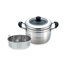 키친플라워 튜울립 찜냄비 22cm/스텐 3중 인덕션 가능, 상세 설명 참조, free, 1개