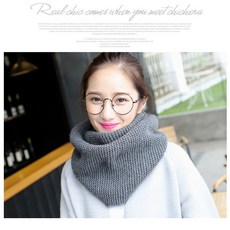 감성물산_W7CFF48_겨울목토시겨울넥워머목토시_프롬즈 니트 넥워머 그레이 여성용 보온목토시