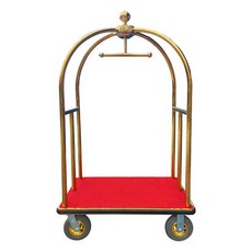 호텔 수하물 운반 웨건 트롤리 카트 짐수레 러기지 랙, 상세 페이지 참고, 티타늄스몰골드탑8인치골드하트사일런트휠