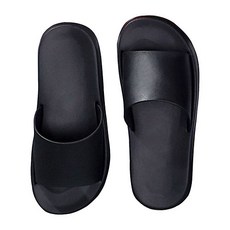 커플 슬리퍼 욕실화 사무실 거실 베란다 다용도 슬리퍼, 블랙