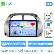 Toyota RAV4 Rav 4 2001 2002 2003 2004 2005 2006 안드로이드 차량용 라디오 멀티미디어 플레이어 Carplay QLED 터치 스크린 자동 스테레오, 6) 4CORE 2G 32G CAM, 6) 4CORE 2G 32G CAM