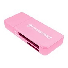 트랜센드 USB 3.1 카드리더기 멀티리더, TS-RDF5R, 로즈 핑크
