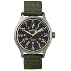 타이맥스Timex 익스페디션 스카우트 블랙 다이얼 그린 나일론 스트랩 시계261003, Green