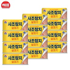 사조참치 살코기 안심따개, 85g, 12개