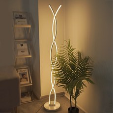 무드등 스탠드 북유럽 플로어 장스탠드 LED 거실 조명 웨이브 2colors 리모컨추가가능, 무드등 웨이브 블랙