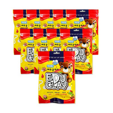 에듀 유아용 클레이 10p, 하양, 50g, 1세트