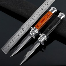 [해외] DOXA 절묘한 스틸레토 고정 전술 접이식 포켓 나이프 5Cr13 스틸 흑단 로즈 우드 핸들 actical 생존 플립 칼 H, Ebony