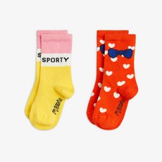 [MINI RODINI] 미니로디니 24SS 키즈 양말 2팩 Sporty 2-pack socks 2426012100 - 미니로디니양말