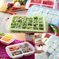 알알이쏙 이유식보관 아이스큐브 얼음틀 소분용기 냉장고정리 용기 얼음트레이, 블루, 알알이쏙 15구, 1개