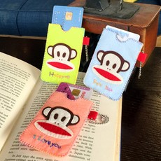 몽키 카드지갑 교구 바느질 펠트diy 인형만들기, 형광연두, 1개