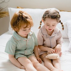 베베쥬 파스텔체크잠옷