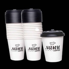 테이크아웃 뚜껑종이컵 11cm 20세트 커피컵 일회용컵 일회용종이컵 93000EA, 20개