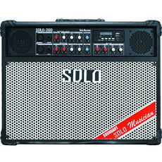 한송전자 SOLO-200 버스킹 앰프 스피커 4오옴 200W 블루투스/MP3/FM라디오/팬텀스위치 - STM