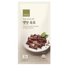 ORGA 간식 옛맛 육포 (50g) 명절 회사 탕비실 야식 간식 홈파티 식사대용 선물, 17개