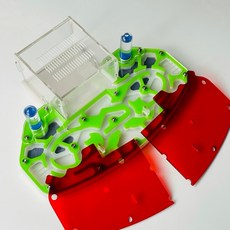 개미키우기 개미집 개미농장 대형 24x18cm 아크릴 개미 둥지 경막 이동 확장 농장 교육 키트 서식지 Formi, 01 Green_01 24x18x6.5cm