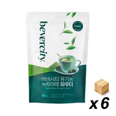 베버시티 유기농 녹차라떼 500g 6개 박스