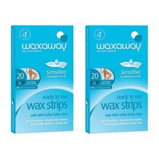 왁스어웨이 민감성 바디 왁스 스트립 20매x2개 Waxaway Sensitive Wax Body, 2개 - 털어웨이