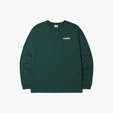 [국내 매장판] 디아도라 남자 긴팔티 에센셜 라운드 긴팔티셔츠 DARK GREEN 388829