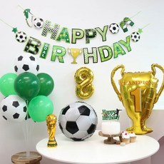 이벤트홀릭 축구 풍선 가랜드 생일 파티 용품 세트, 숫자풍선 8 숫자풍선 8
